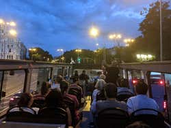 Itinéraire de nuit du bus touristique Madrid
